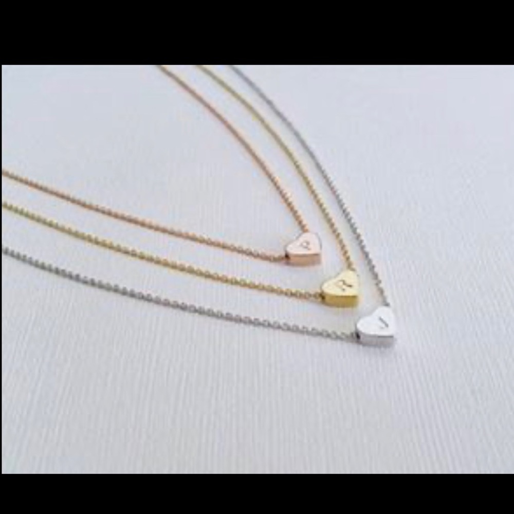 Rose Gold- Initial Necklaces- G & H